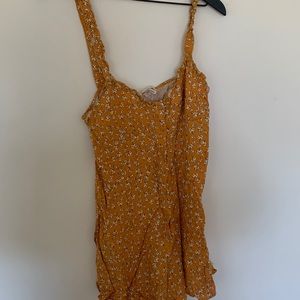 Yellow flower romper